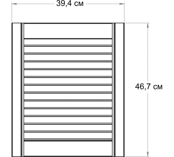 Жалюзийная дверь Timber&Style 394x467 мм TSDZ3944671