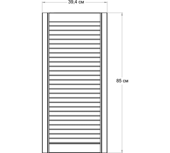 Жалюзийная дверь Timber&Style 394x850 мм TSDZ3948501