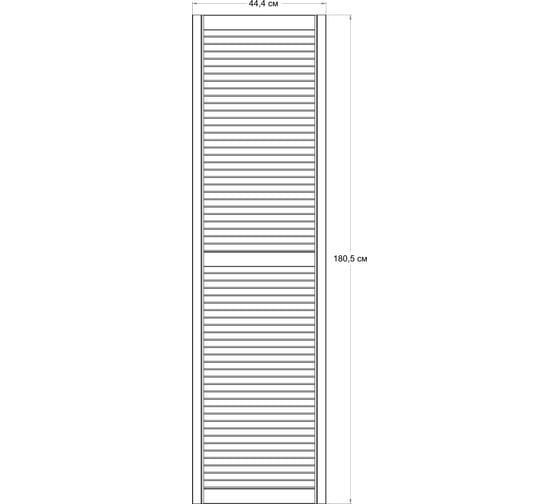 Жалюзийная дверь Timber&Style 444x1805 мм TSDZ44418051
