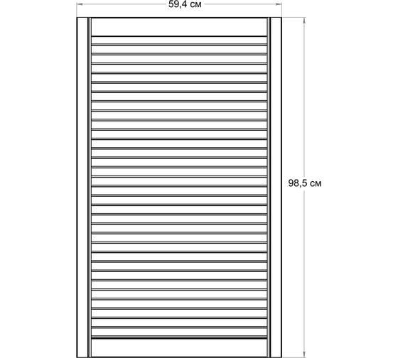 Жалюзийная дверь Timber&Style 594x985 мм TSDZ5949851