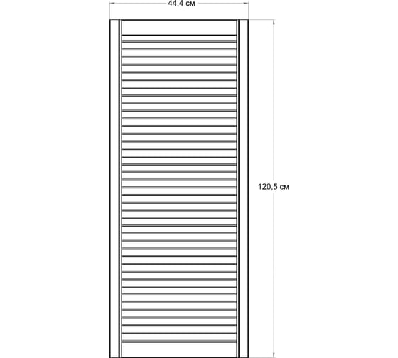 Жалюзийная дверь Timber&Style 444x1205 мм TSDZ44412051