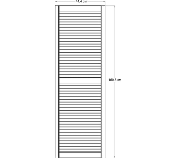 Жалюзийная дверь Timber&Style 444x1505 мм TSDZ44415051