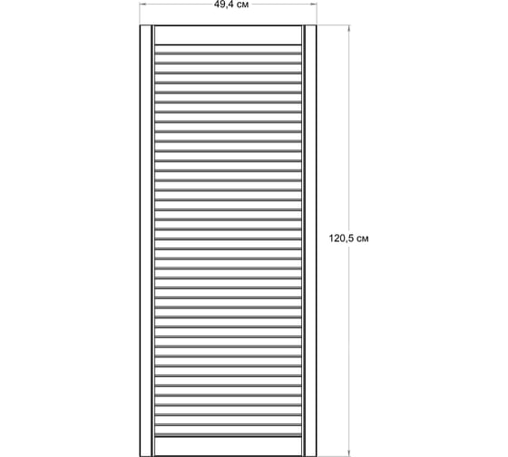 Жалюзийная дверь Timber&Style 494x1205 мм TSDZ49412051
