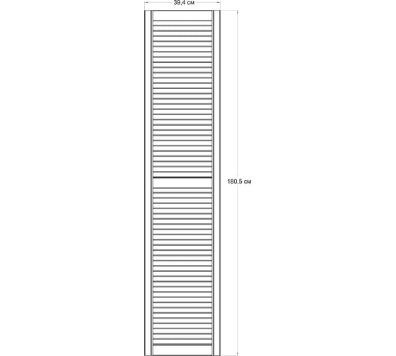 Жалюзийная дверь Timber&Style 394x1805 мм TSDZ39418051