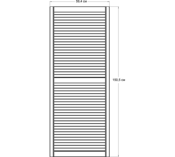 Жалюзийная дверь Timber&Style 594x1505 мм TSDZ59415051
