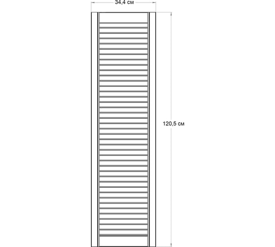 Жалюзийная дверь Timber&Style 344x1205 мм TSDZ34412051