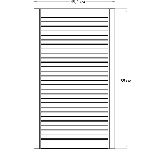 Жалюзийная дверь Timber&Style 494x850 мм TSDZ4948501