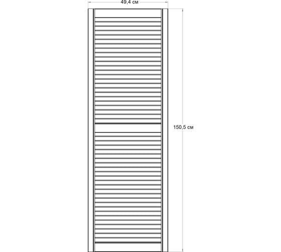 Жалюзийная дверь Timber&Style 494x1505 мм TSDZ49415051