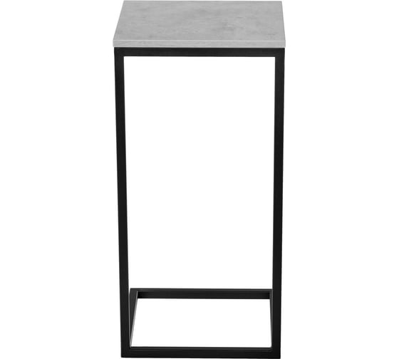 Придиванный столик BRADEX loft 35x35 см, бетон чикаго, с чёрными ножками RF 0230