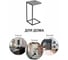 Придиванный столик BRADEX loft 35x35 см, бетон чикаго, с чёрными ножками RF 0230 8