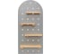 Настенная полка Bergenson Bjorn Shely, 38x80 см, светло-серая TL-BB-SFRC-GR-38-80 1
