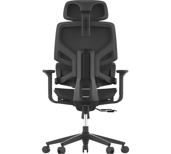 Кресло Cactus CS-CHR-MC01-BK черный, сетка/экокожа, с подголовником, крестовина пластик 1884164