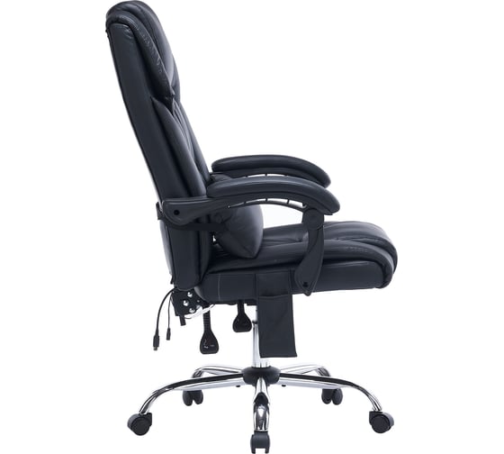 Кресло CACTUS CS-CHR-OC02M-BK черный, экокожа, крестовина сталь 1884023
