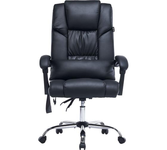 Кресло CACTUS CS-CHR-OC02M-BK черный, экокожа, крестовина сталь 1884023