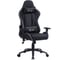 Игровое кресло CACTUS CS-CHR-030BLS черный/серебристый, экокожа, с подголовником, крестовина сталь 1660821 1