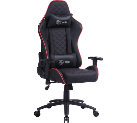 Игровое кресло CACTUS CS-CHR-030BLR черный/красный, экокожа, с подголовником, крестовина сталь 1660820