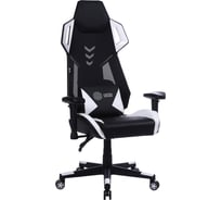Игровое кресло CACTUS CS-CHR-090BLW черный/белый экокожа/сетка крестов. нейлон 1660827