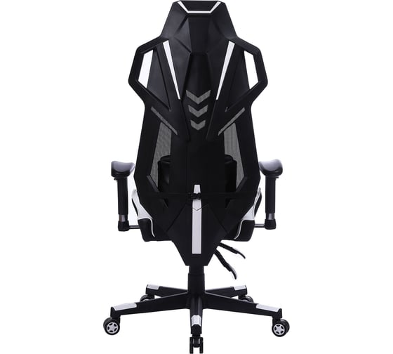 Игровое кресло CACTUS CS-CHR-090BLW черный/белый экокожа/сетка крестов. нейлон 1660827