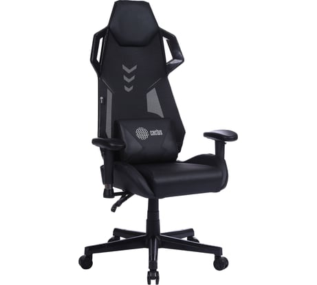 Игровое кресло CACTUS CS-CHR-090BL черный, экокожа/сетка, крестовина нейлон 1660825