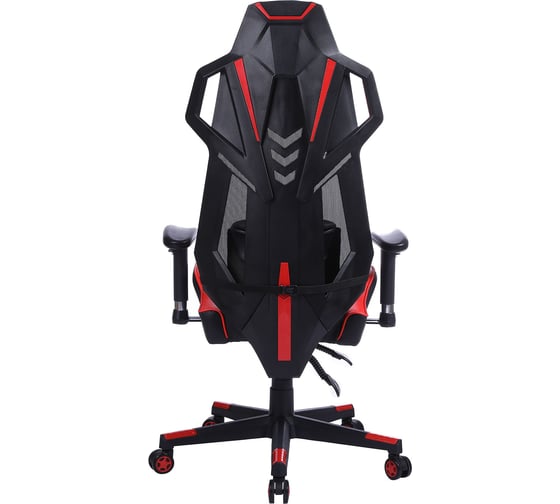 Игровое кресло CACTUS CS-CHR-090BLR черный/красный, экокожа/сетка, крестовина нейлон 1660823