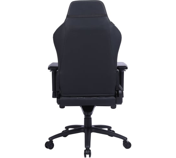 Игровое кресло CACTUS CS-CHR-0112BL черный, экокожа, с подголовником, крестовина сталь 1660796
