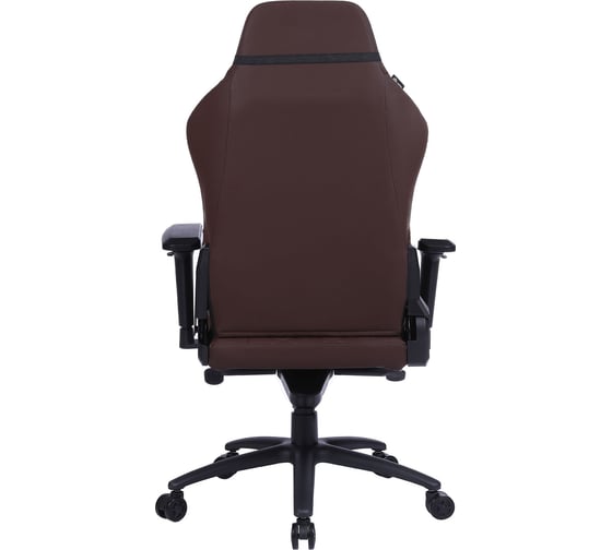 Игровое кресло CACTUS CS-CHR-0112BR коричневый, экокожа, с подголовником, крестовина сталь 1660795