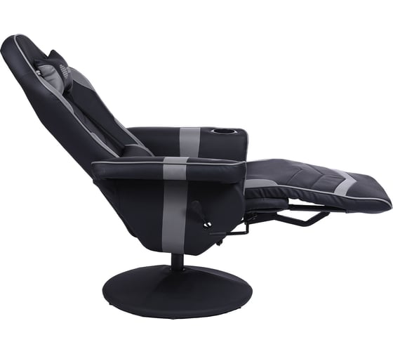 Игровое кресло CACTUS CS-CHR-GS200BLG черный/серый, подставка для ног 1660832