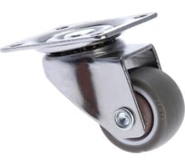 Мебельное колесо ТУНДРА d=25 мм, без тормоза, мягкий ход, коричневое 3836314