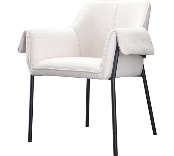 Стул Bergenson Bjorn Aline, шенилл, молочный FH-ALN-ARMCH-PL-BG