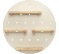 Настенная полка Bergenson Bjorn круглая Shely, D50 см, белая TL-BB-SFRND-WH-50