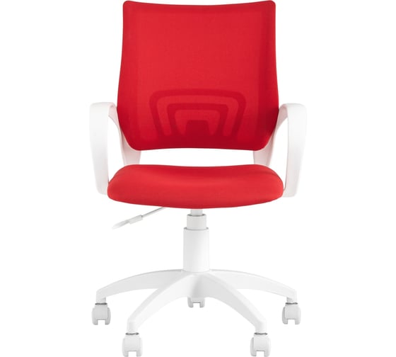 Кресло оператора Стул Груп topchairs st-basic-w красная ткань 26-22, крестовина белый пластик ST-BASIC-W/26-22