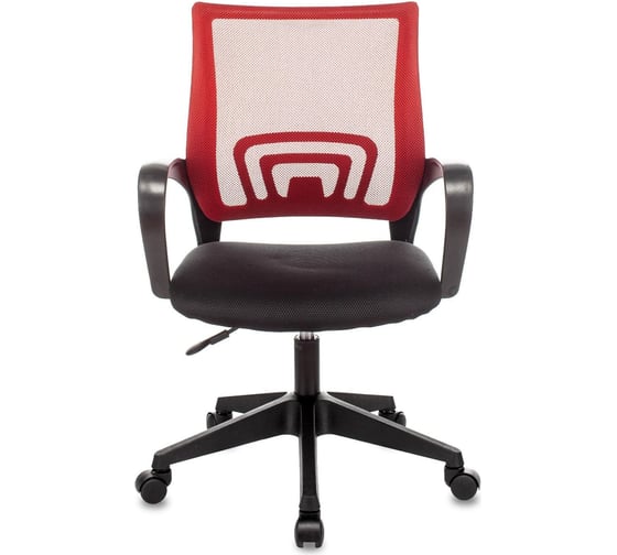 Кресло оператора Стул Груп topchairs st-basic красный tw-35n, сиденье черный tw-11, сетка/ткань, крестовина пластик ST-BASIC/R/TW-11