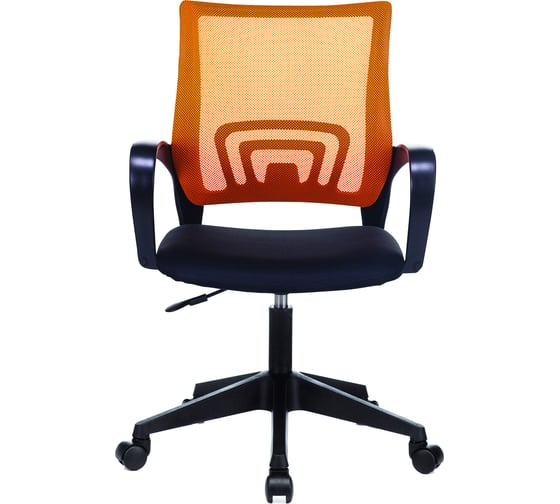 Кресло оператора Стул Груп topchairs st-basic оранжевый tw-38-3, сиденье черный tw-11, сетка/ткань, крестовина пластик ST-BASIC/OR/TW-11