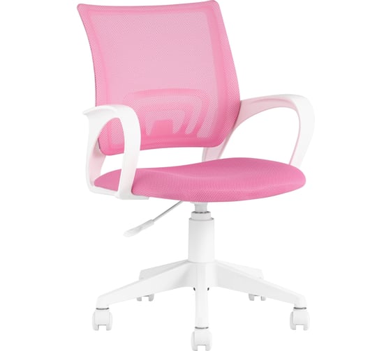 Кресло Стул Груп topchairs st-basic-w розовый tw-06a tw-13a сетка/ткань, крестовина пластик, пластик белый ST-BASIC-W/PK/TW-13A 1