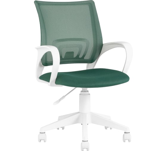 Кресло Стул Груп topchairs st-basic-w зеленый tw-03 tw-30 сетка/ткань, крестовина пластик, пластик белый ST-BASIC-W/GN/TW-30 1
