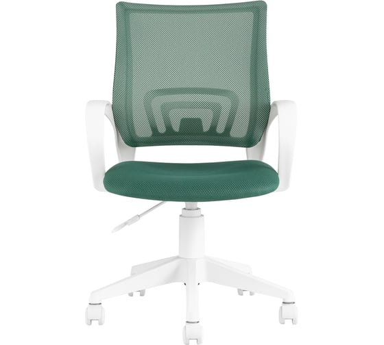Кресло Стул Груп topchairs st-basic-w зеленый tw-03 tw-30 сетка/ткань, крестовина пластик, пластик белый ST-BASIC-W/GN/TW-30