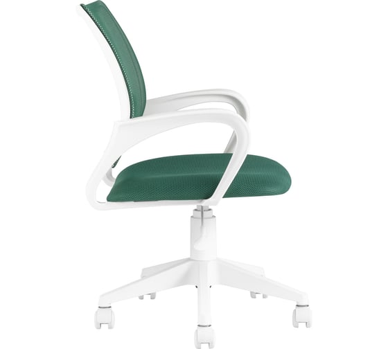 Кресло Стул Груп topchairs st-basic-w зеленый tw-03 tw-30 сетка/ткань, крестовина пластик, пластик белый ST-BASIC-W/GN/TW-30