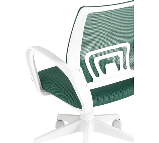 Кресло Стул Груп topchairs st-basic-w зеленый tw-03 tw-30 сетка/ткань, крестовина пластик, пластик белый ST-BASIC-W/GN/TW-30