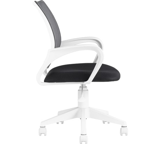 Кресло Стул Груп topchairs st-basic-w серый tw-04 tw-12 сетка/ткань, крестовина пластик, пластик белый ST-BASIC-W/DG/TW-12