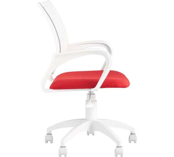 Кресло оператора Стул Груп topchairs st-basic-w спинка белая сетка tw-15, сиденье красная ткань 26-22, крестовина ST-BASIC-W/WH/26-22