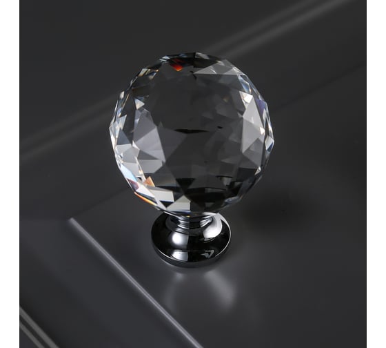 Ручка-кнопка GTV с кристаллом, хром GZ-CRPA40-01