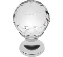 Ручка-кнопка GTV с кристаллом, хром GZ-CRPA20-01