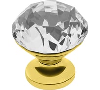 Ручка-кнопка GTV с кристаллом, золото GZ-CRPB30-03