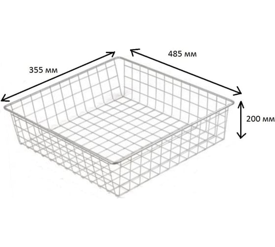 Выдвижная корзина GTV 40IV (355x485x200), в модуль 400 мм, белая, без направляющих KO-SR200-40-10