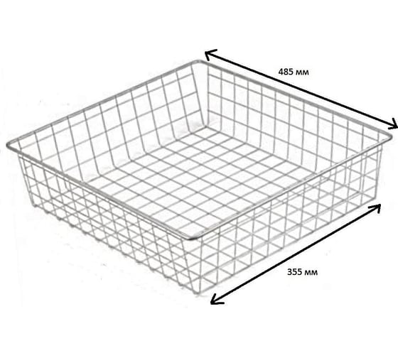 Выдвижная корзина GTV 40IV (355x485x200), в модуль 400 мм, на роликовых направляющих, белая KO-SR200-40-10-K