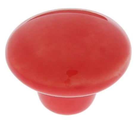 Ручка кнопка ТУНДРА BOWL Ceramics 002, d=38, керамическая, красная 2772157