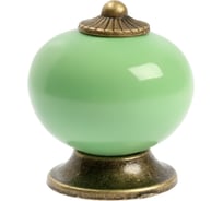Ручка кнопка ТУНДРА DOME Ceramics 003, керамическая, зеленая 9448231