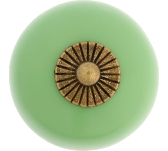 Ручка кнопка ТУНДРА DOME Ceramics 003, керамическая, зеленая 9448231