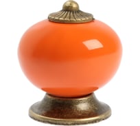 Ручка кнопка ТУНДРА DOME Ceramics 003, керамическая, оранжевая 9448230