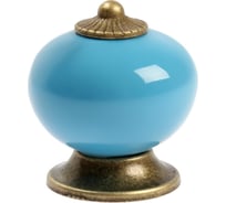 Ручка кнопка ТУНДРА DOME Ceramics 003, керамическая, синяя 9448232